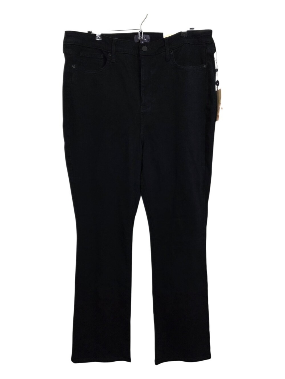 NWT NYDJ Jeans Billie Mini Boot Cut Huntley Black Denim Size 16 Lift Tuck